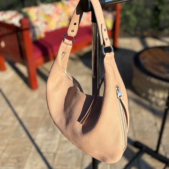 Rebecca Minkoff  | Michelle Large Genuine Leather Hobo Bag | Blush | LIKE-NEW - Picture 10 of 13